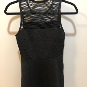 Express black fit and flare dress sz 0